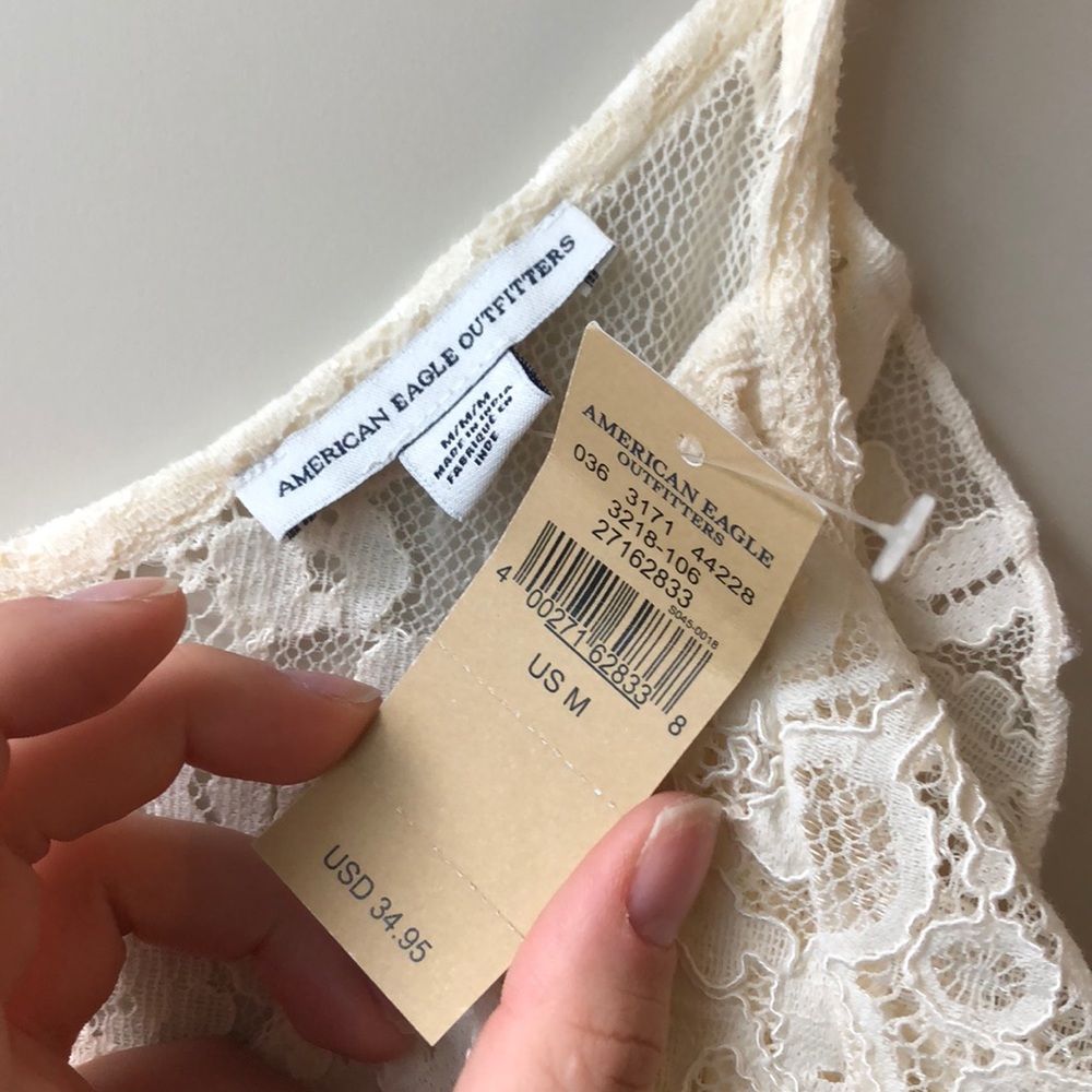 White Lace Ruffle Top - Picture 4 of 4